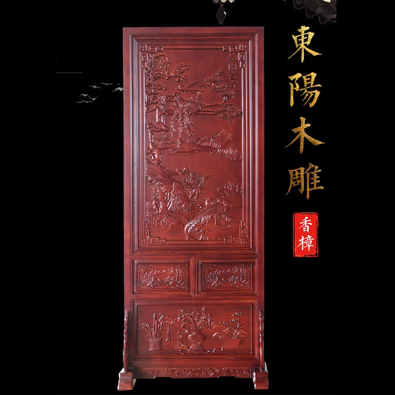 落地屏风隔断中式实木客厅办公室屏风移动隔断墙家用进门玄关遮挡