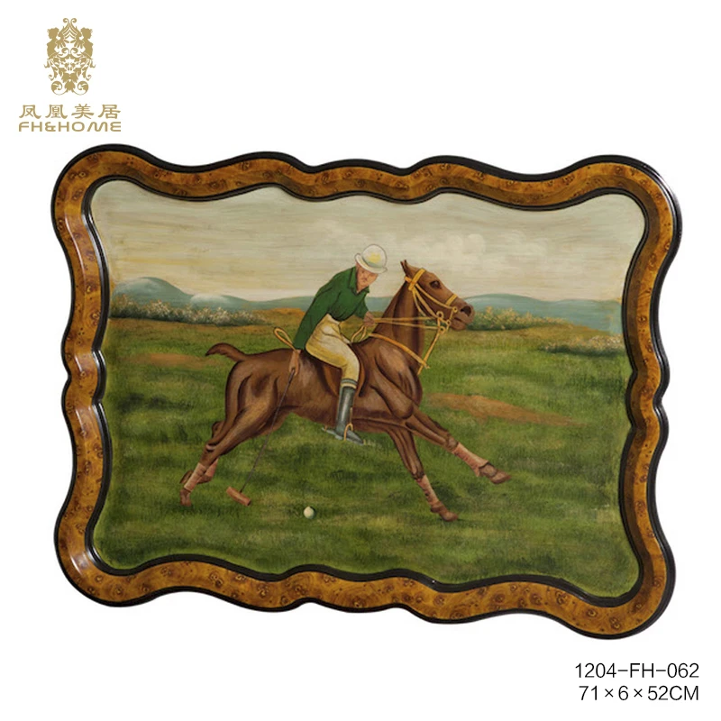 FH&HOME/凤凰美居欧式家居装饰手工彩绘工艺挂画