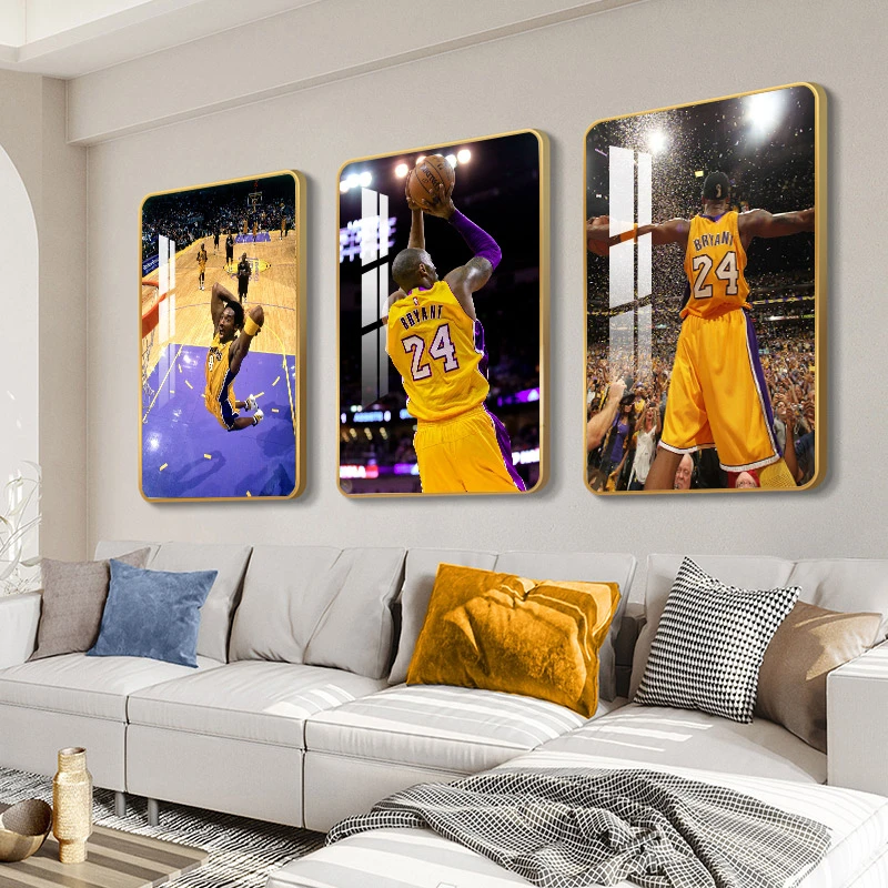 科比挂画球衣男孩房间卧室宿舍床头客厅沙发背景墙装饰画海报nba