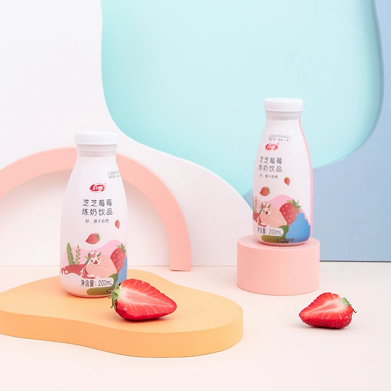 好源新日期果味炼乳甜牛奶饮品200ml*12瓶学生早餐奶整箱