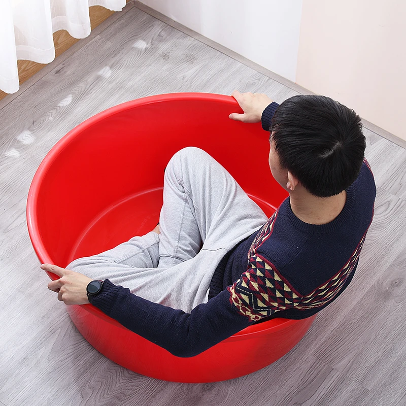 甲东里家用塑料洗衣盆加大号成人圆盆结婚洗脸盆儿童洗澡盆洗脚盆