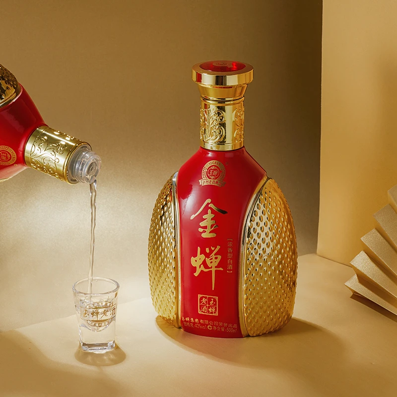 玉蝉浓香型白酒玉蝉集团有限公司出品42%vol42度500ml/瓶