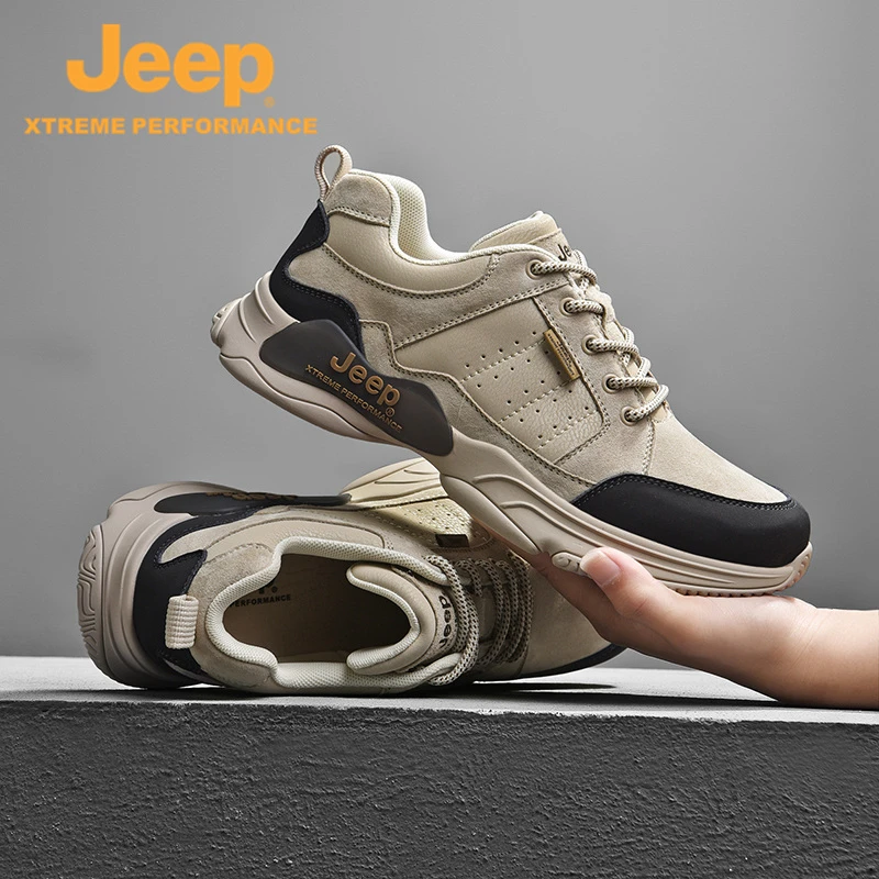 JEEP/吉普户外休闲鞋秋冬时尚潮流运动鞋保暖透气防滑耐磨登山鞋