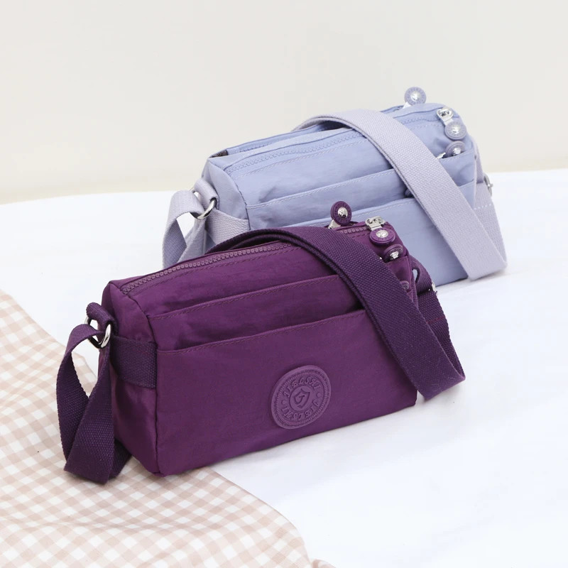 （1653）大容量女士包休闲多层单肩斜挎布包