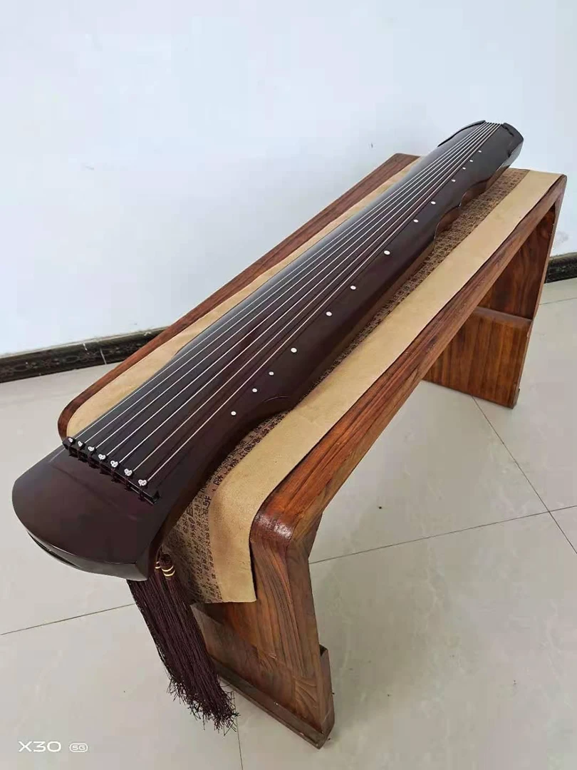 灵韵古琴，老房梁桐木练习琴，初学入门古琴，伏羲式，仲尼，混沌，落霞