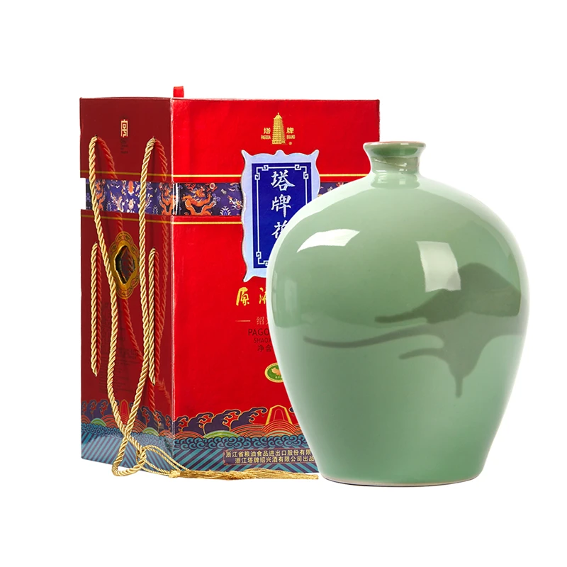 塔牌原液十年陈花雕酒2.5L青瓷礼盒手工冬酿糯米酒绍兴半干型黄酒