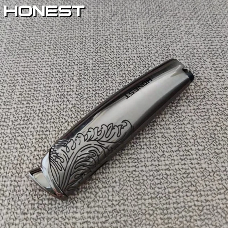HONEST/百诚直冲打火机可充气蓝焰防风金属创意个性送礼男友礼物