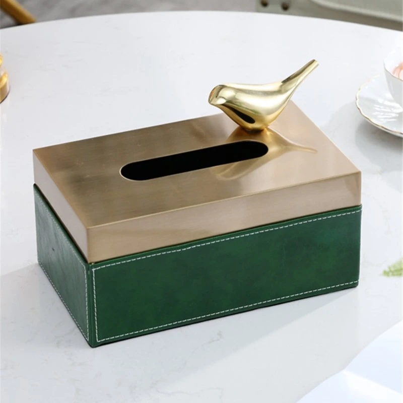 皮质合金纸巾盒装饰纸巾盒