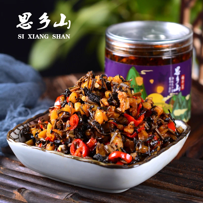 思乡山梅干菜280g*2瓶湖南特产下饭拌面酱农家香辣外婆菜咸菜酱菜