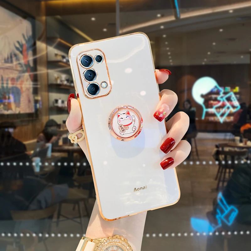 opporeno5pro手机壳电镀ins网红轻奢reno5保护套男女全包镜头Reno