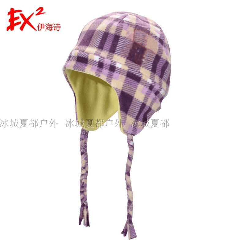 EX2伊海诗帽子围巾两件套女士冬季防风保暖抓绒帽围巾套装332352