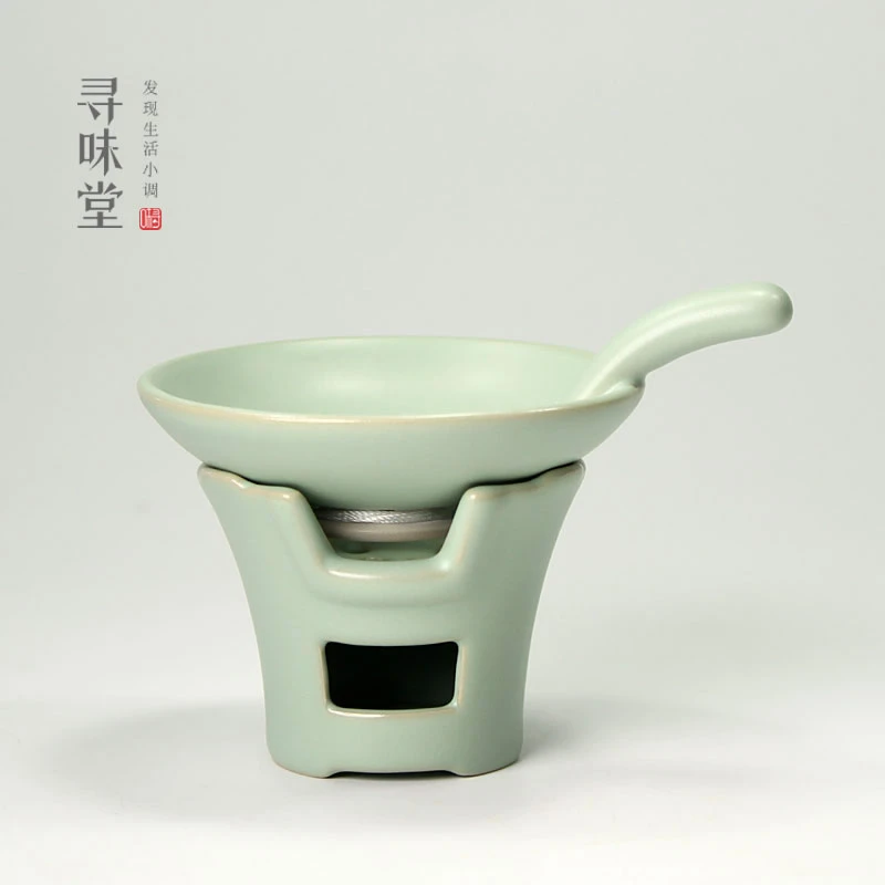 天青汝窑茶漏｜正品开片汝瓷茶滤网过滤器 茶渣漏斗陶瓷功夫茶具
