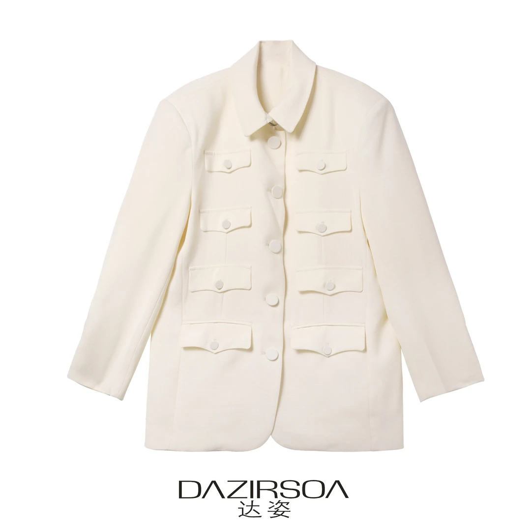 DAZIRSOA/达姿欧货中山装立领西装外套 D579
