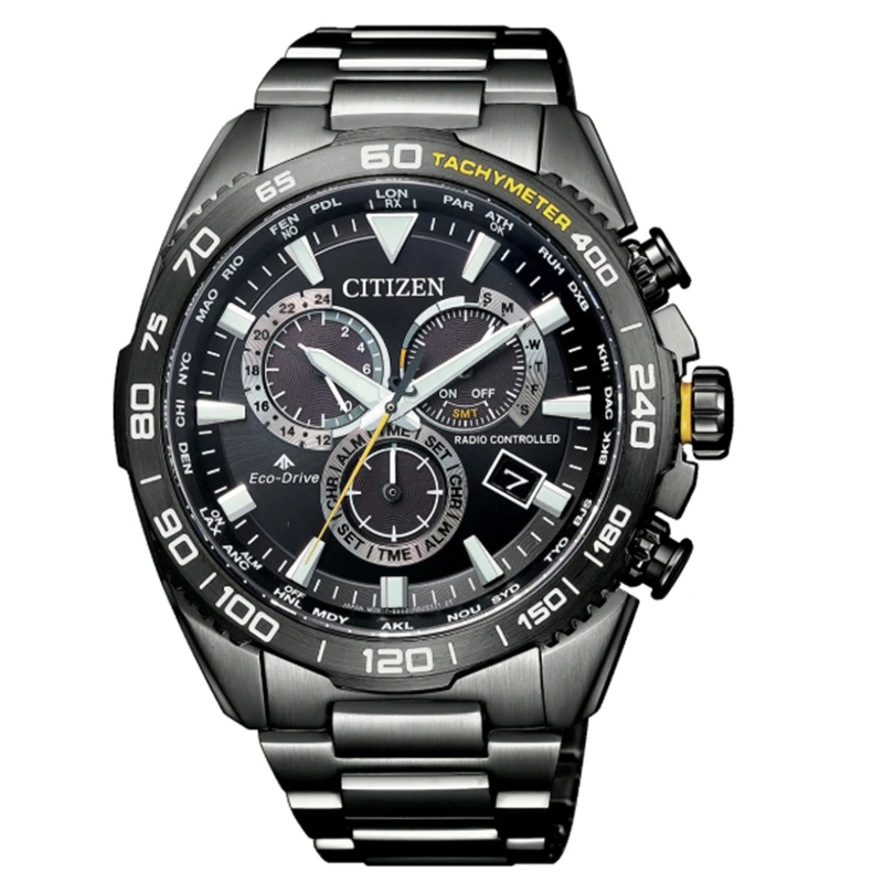 Citizen/西铁城光动能多局电波男表CB5037-84E