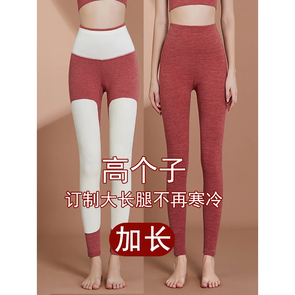 秋裤女春秋高腰大码加厚德绒加长裤子内穿薄款保暖裤高个子打底裤