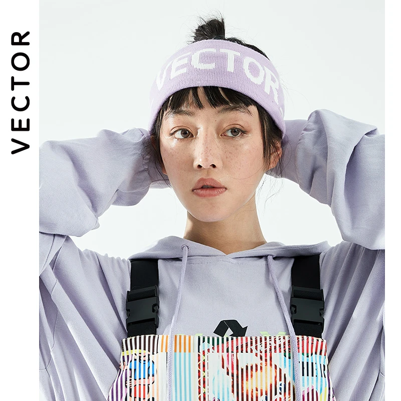 VECTOR2021年新款滑雪配件吸汗透气弹力双层针织滑雪发带潮流配饰