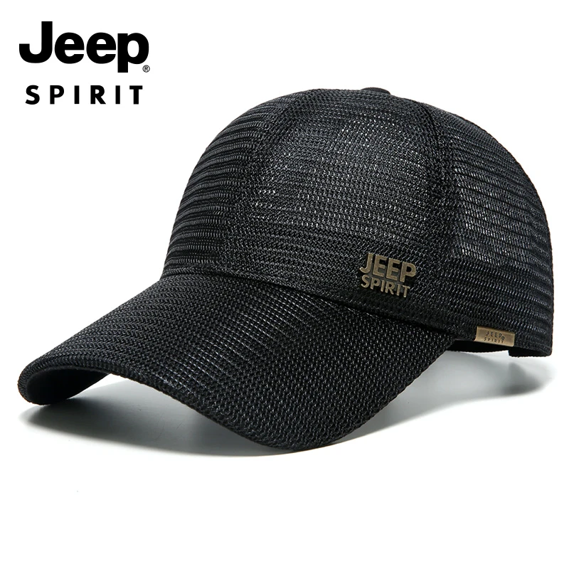 JEEPSPIRIT棒球帽男女防晒鸭舌帽速干网眼帽夏季情侣遮阳薄款网帽