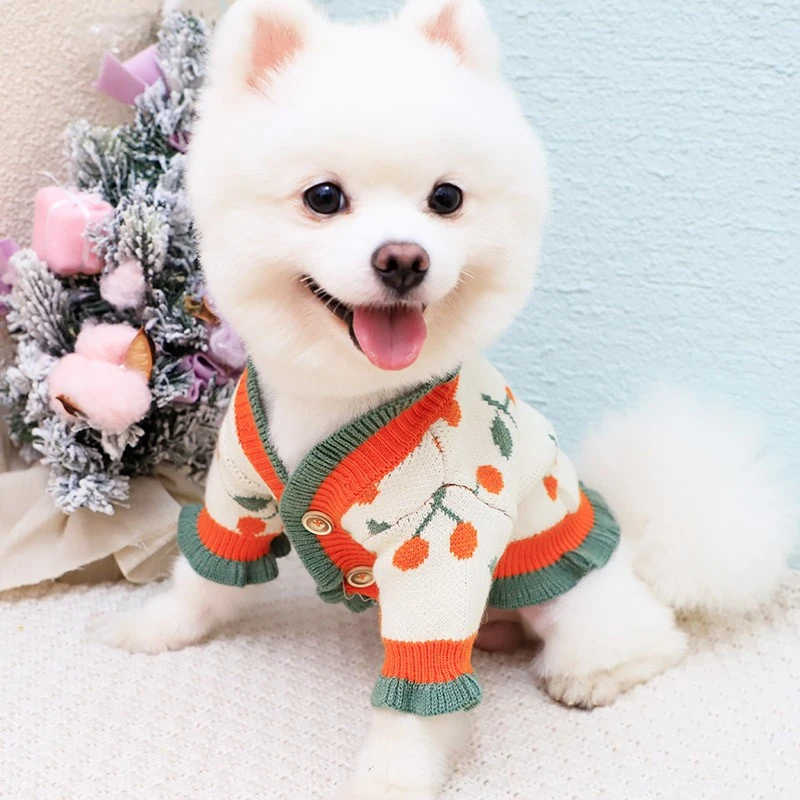 针织毛衣小狗狗雪纳瑞猫咪秋冬装泰迪比熊小型幼犬宠物衣服春秋款