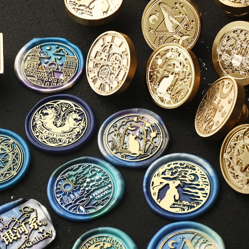 生日礼物复古火漆印章字母图案套装信封请柬封口哈利波特浮雕铜头