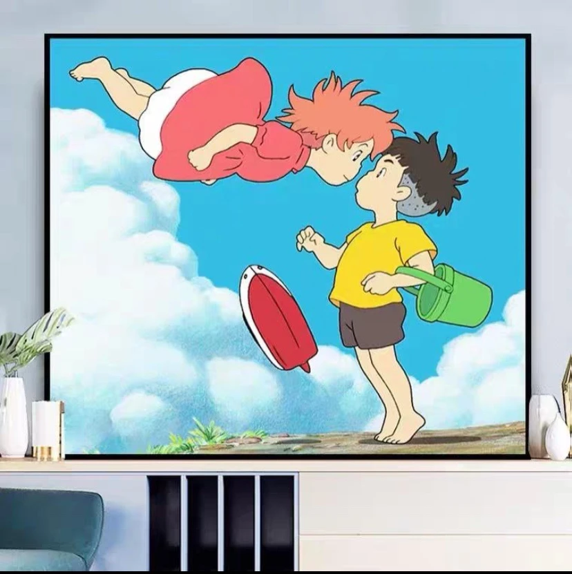 波妞宗介60x85四股满绣28色蒙娜丽莎十字绣（非成品）