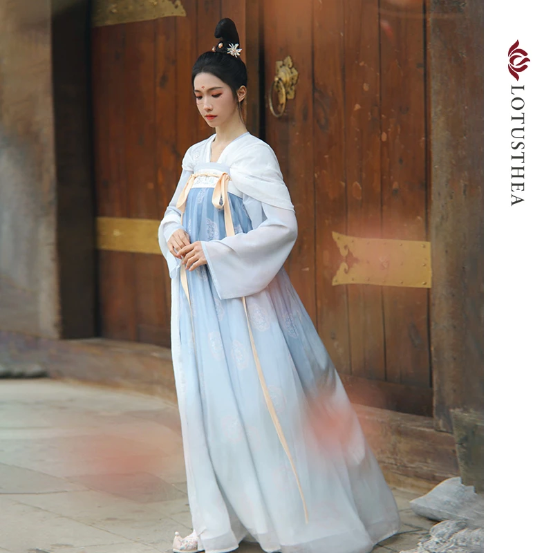 【武思月】风起洛阳IP款X汉尚华莲唐制原创汉服女中国风齐胸褶裙