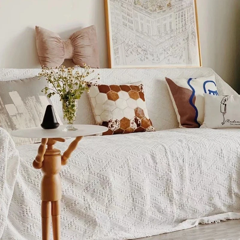 北欧ins纯色沙发巾多功能四季通用沙发毯现代简约全盖防滑沙发