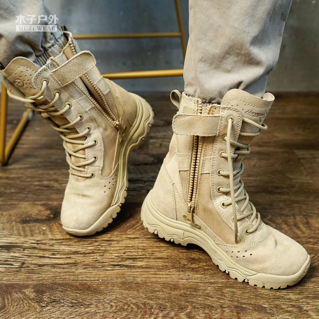 【木子户外】沙漠靴战术靴休闲鞋户外鞋徒步靴徒步鞋情侣真皮军靴