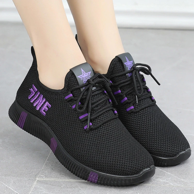 老北京布鞋运动鞋女百搭防滑软底休闲旅游跑步鞋透气网面老爹鞋