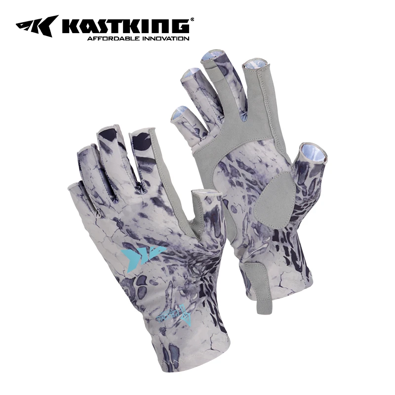 Kast King卡斯 丁钓鱼手套露五指防滑防晒路亚专业手套垂钓用品