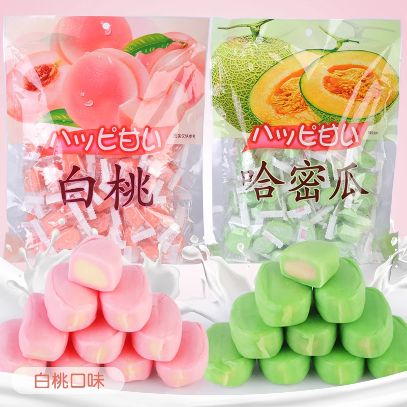 【粉丝福利 买一送一】白桃口味牛奶糖500g哈密瓜口味牛奶糖500g
