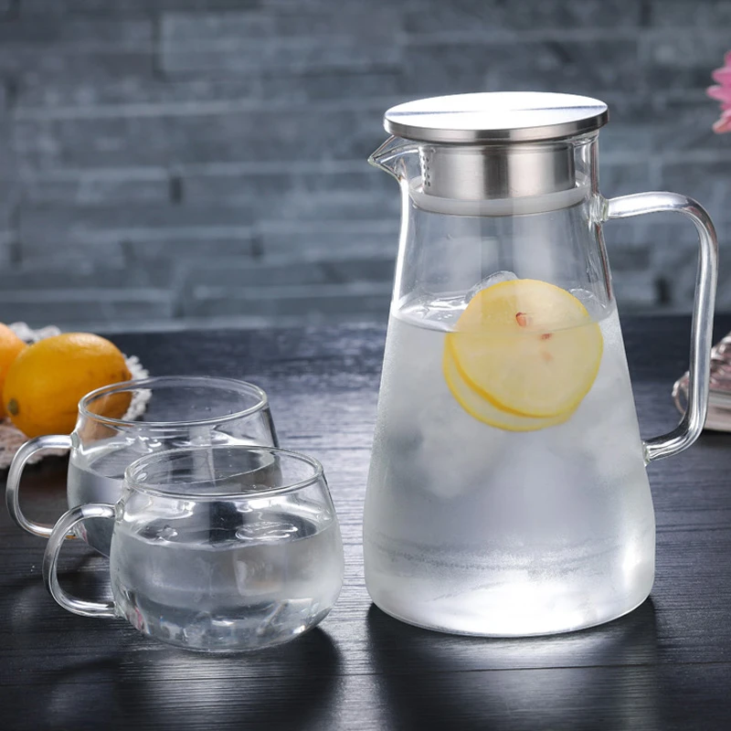 玻璃冷水壶 耐热耐高温晾凉白开水 防爆大容量 1300ml or1800ml