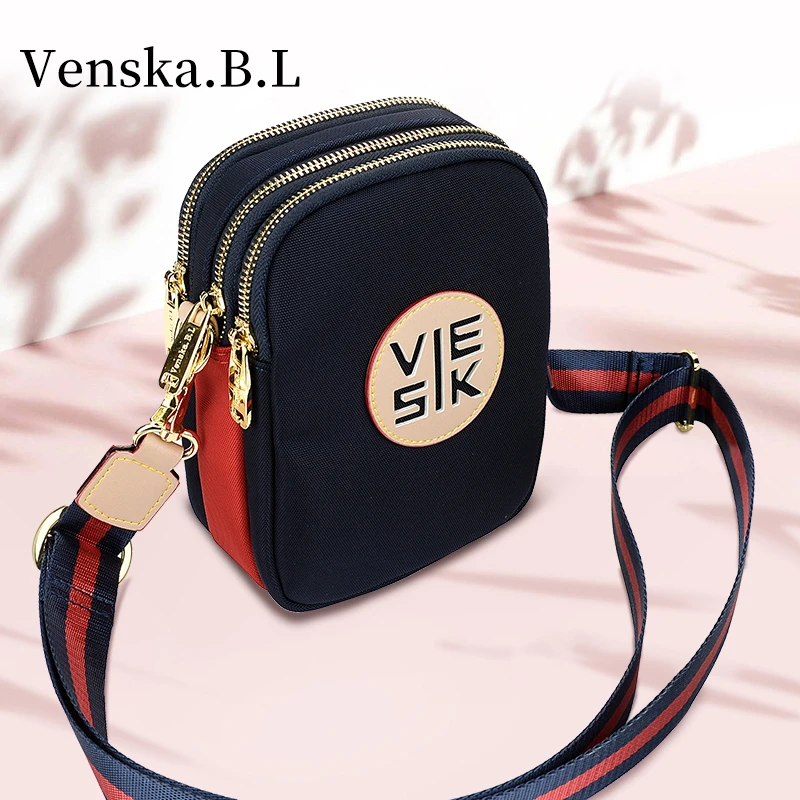 Venska.B.L/温斯凯韩版百搭帆布斜挎单肩包休闲小包包简约  通用