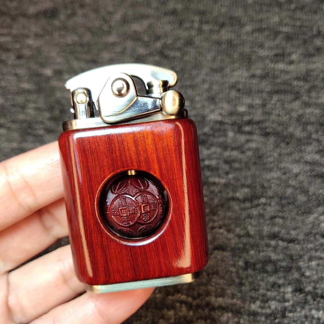 佐罗转运珠木质摇臂打火机个性自用