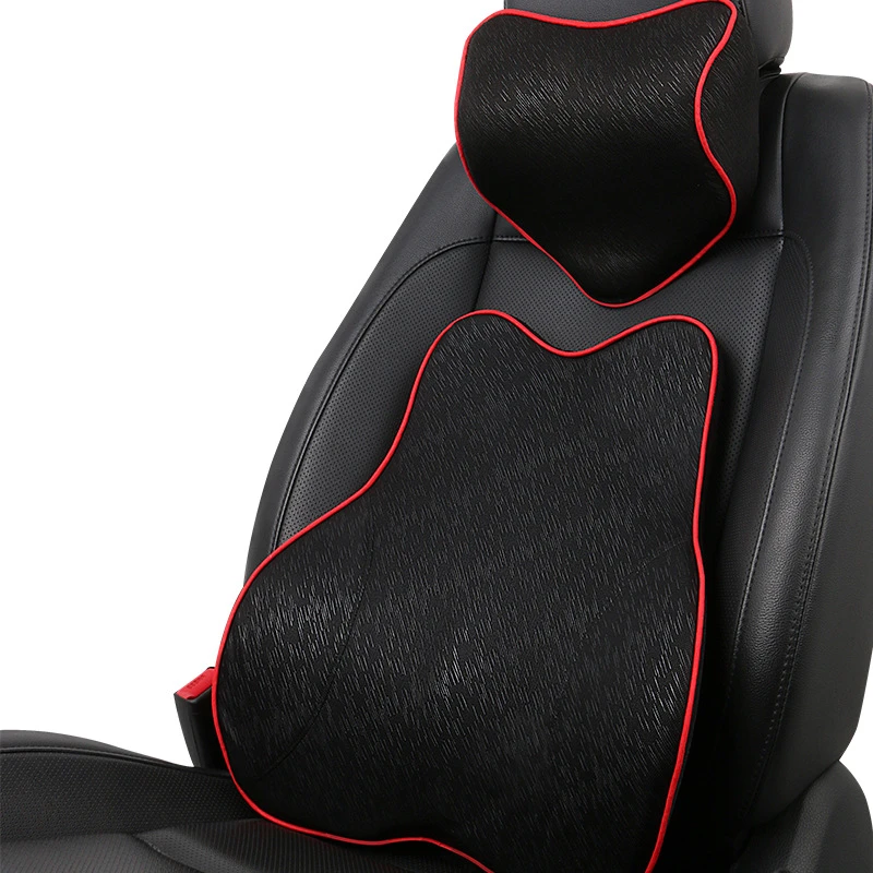 汽车腰靠头枕车用头胶枕头透气护颈枕靠枕旅行枕车载套装靠垫