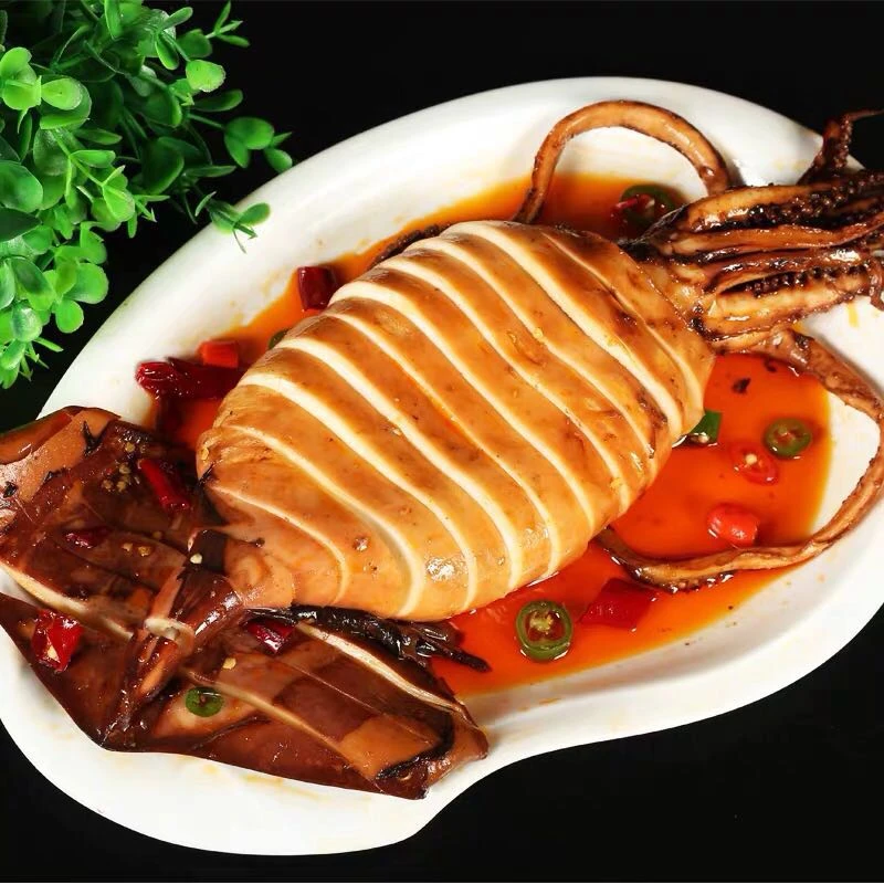 香辣大鱿鱼 营养熟食海鲜 加热食用 一只装/约400g/包 肉质鲜嫩