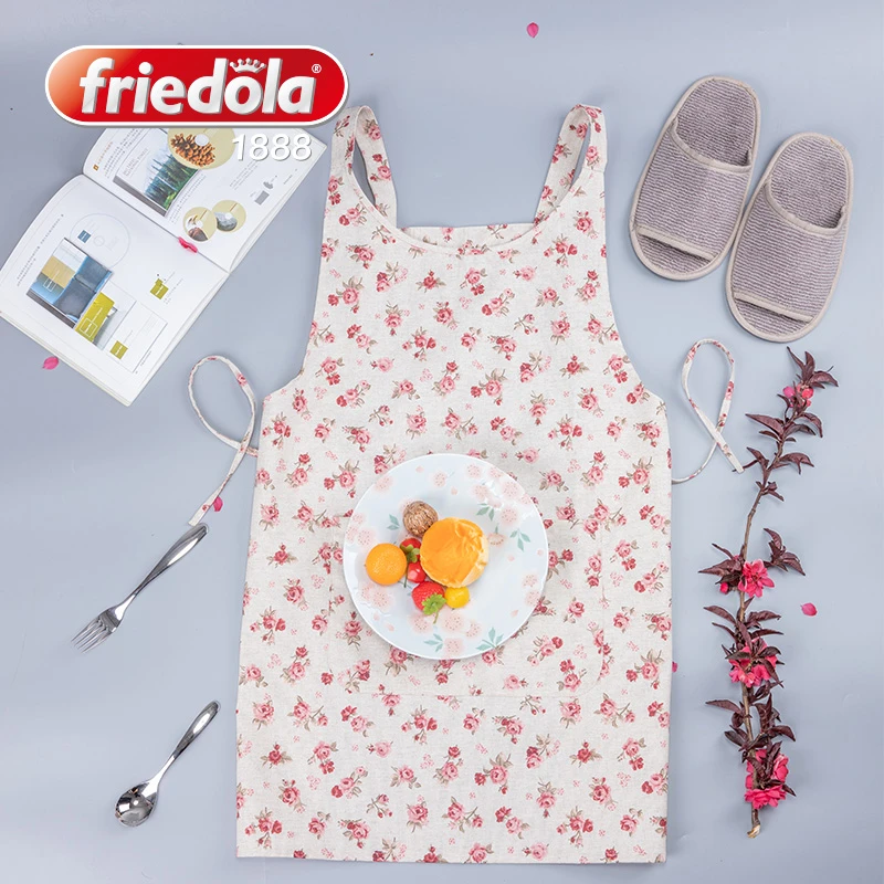 friedola芙丽朵拉FR围裙下午茶小碎花围裙家用做饭透气
