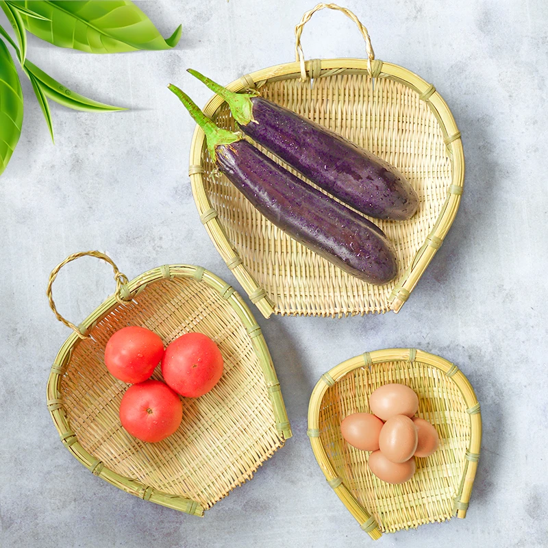 【直播竹筲箕】竹编筲箕手工淘米洗菜沥水晾晒竹篮农家老式竹制筲箕