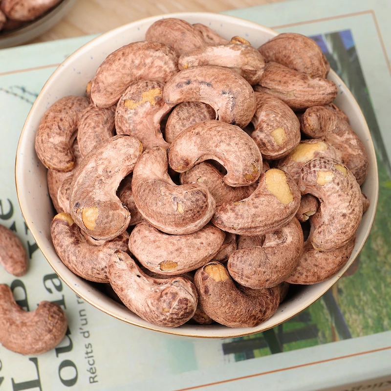 带皮腰果盐焗腰果仁净含量500克大罐装