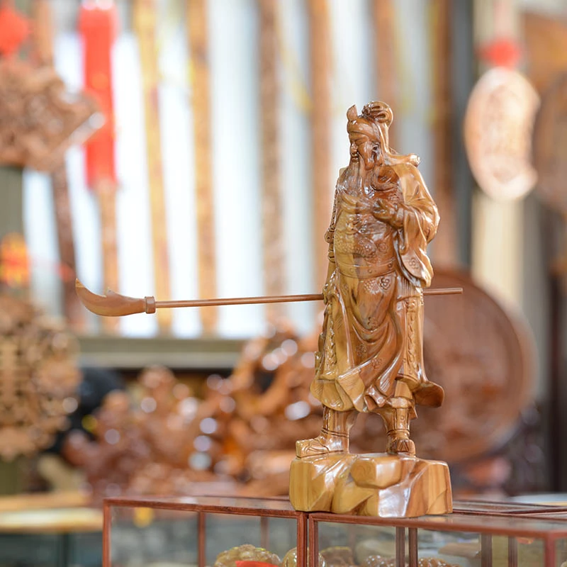 桃木关公特色手工桃木工艺品