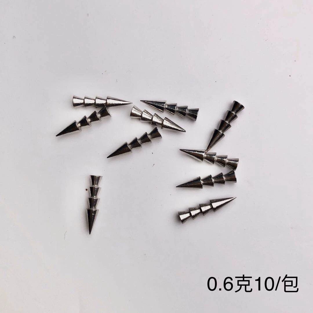 钨钢路亚插铅0.6克0.9克1.3克SENKO插铅软饵配重插针