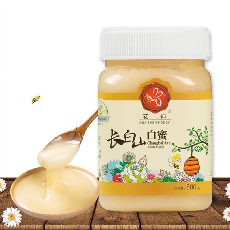 花神蜂蜜 | 长白山白蜜 结晶优质纯蜂蜜500克/瓶早餐营养优选食用