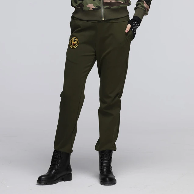 水冰舞单条迷彩长裤表演服广场舞户外休闲工装裤直筒KZ3002