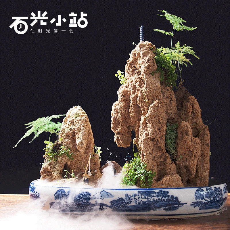 精品上水石奇石吸水石盆景天然假山原石微景观赏装饰高档创意礼品