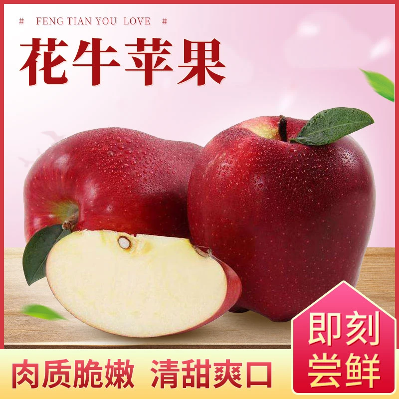 秦安苹果【花牛】24个装。中果