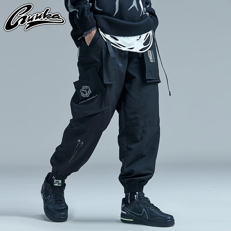 Guuka/古由卡大码男士男秋冬裤子百搭多口袋潮流男秋季秋冬工装裤