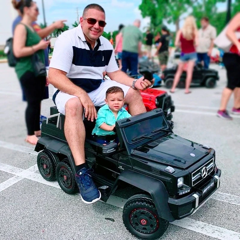 奔驰大G儿童电动车充电超大动力避震越野小孩乘坐汽车6轮可坐大人