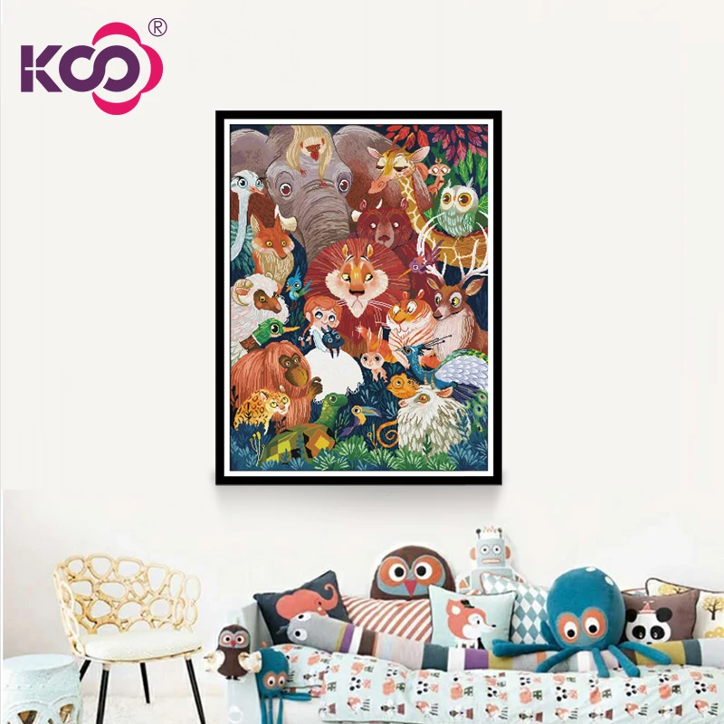 KS十字绣套件印花简约精美清新欢乐家园(满绣)118*91cm