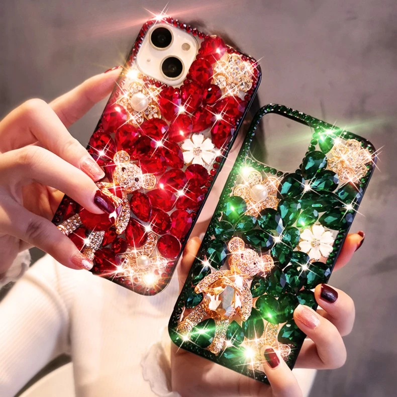 苹果13系列手机壳11创意小熊12/13promax时尚xsmax防摔手机壳