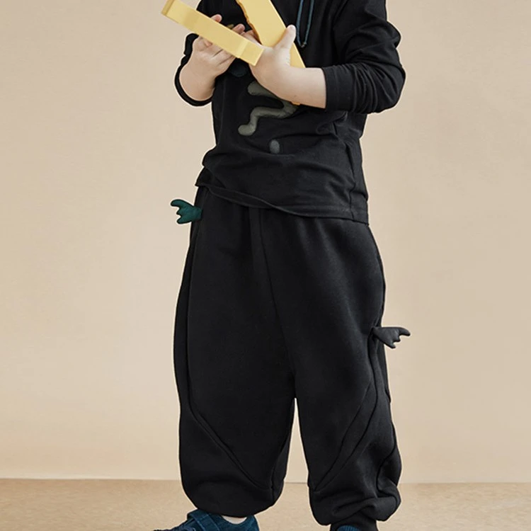 小日着美学童装秋冬新款宽松运动棉休闲长裤子19QT6824K TB8241K0