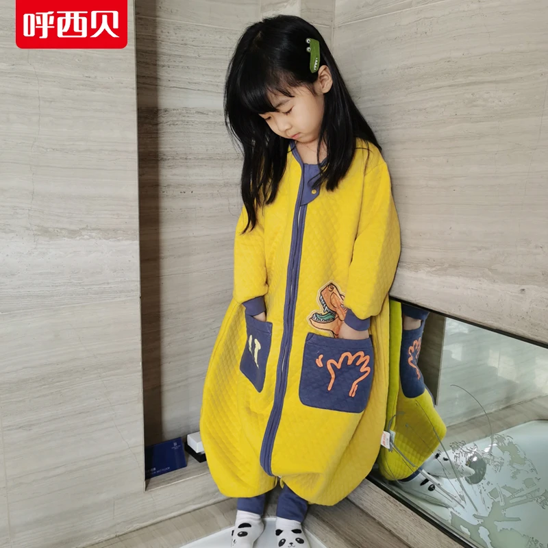 呼西贝分腿薄棉防踢被宝宝睡袋大儿童睡袋婴儿宝宝春秋冬四季通用